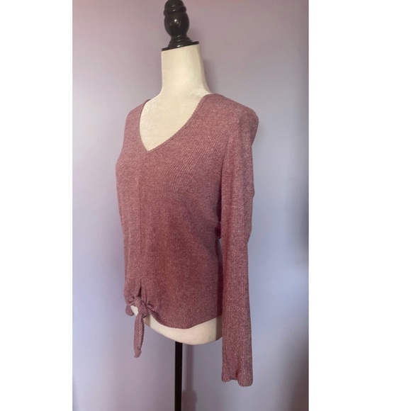 Anthro Saturday/Sunday Emilia Ribbed Tie-Front Top - Picture 3 of 4